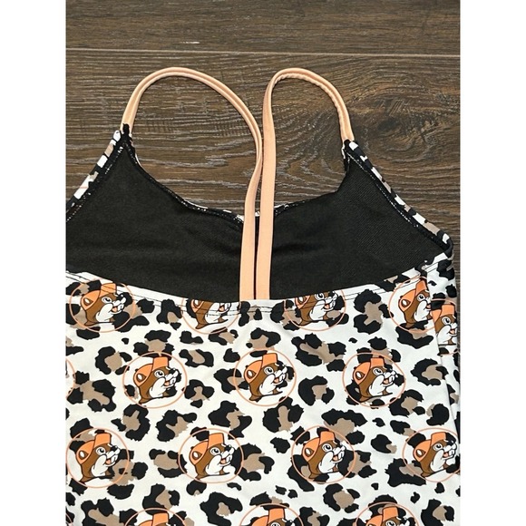 Buc-ee's Leopard Print Beaver‎ Logo Swimsuit YS - Picture 4 of 5